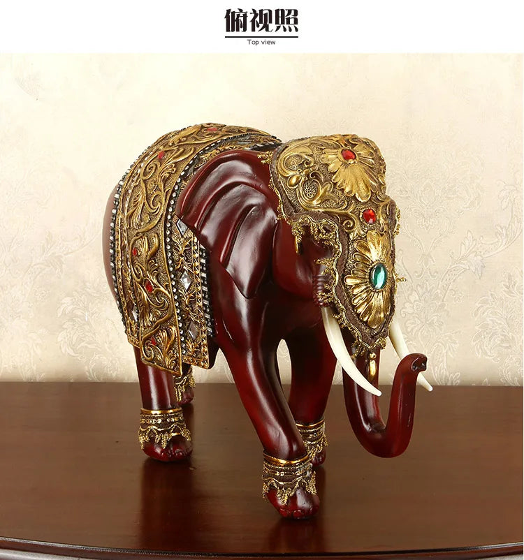 TOP COOL Southeast Asia Thailand Home store Decoration art  good luck Auspicious Royal God elephant Ornament FENG SHUI statue
