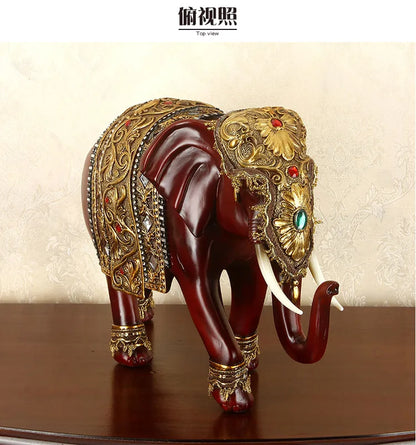 TOP COOL Southeast Asia Thailand Home store Decoration art  good luck Auspicious Royal God elephant Ornament FENG SHUI statue