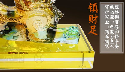 TOP COOL gift HOME CAR  office efficacious talisman thriving business money good luck CRYSTAL PI XIU FENG SHUI ART statue