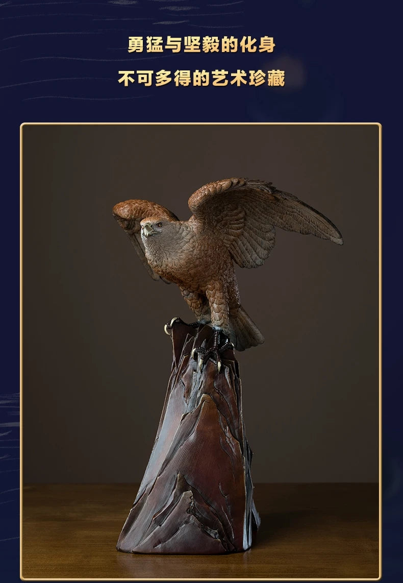 TOP Divine eagle  Limited edition high grade Good LUCK Spiritual powerful eagle bronze Sculpture Home office Decor ART statue