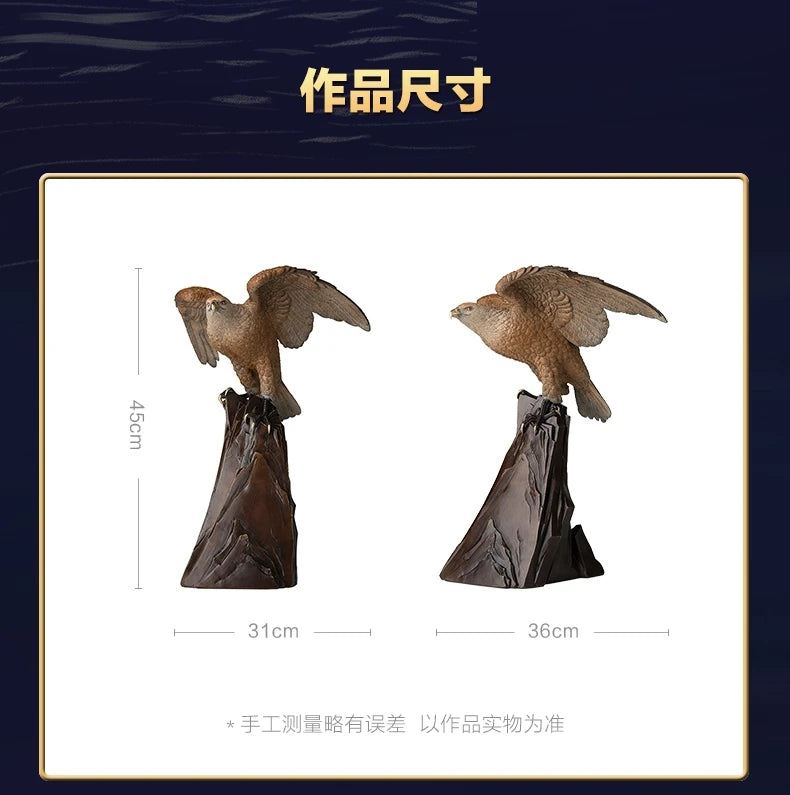 TOP Divine eagle  Limited edition high grade Good LUCK Spiritual powerful eagle bronze Sculpture Home office Decor ART statue