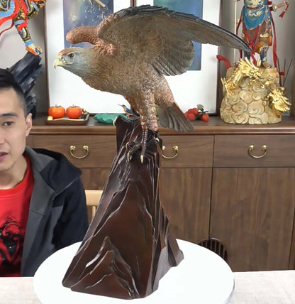 TOP Divine eagle  Limited edition high grade Good LUCK Spiritual powerful eagle bronze Sculpture Home office Decor ART statue