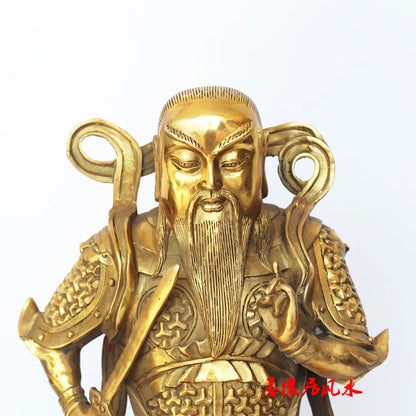 TOP GOOD 40CM Large -Company shop home Mascot TOP Talisman Protection Chinese FENG SHUI Zhen wu ZUSHI YE Brass statue