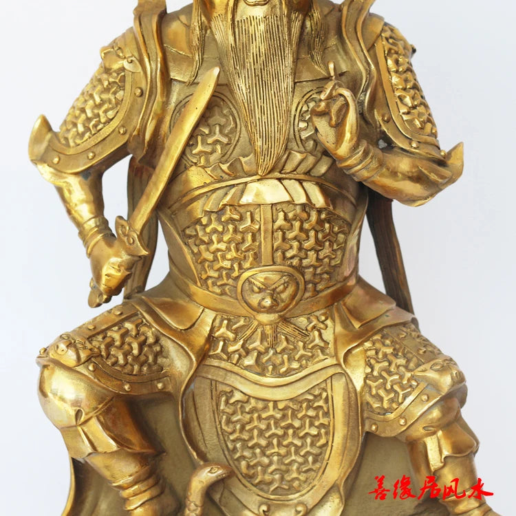 TOP GOOD 40CM Large -Company shop home Mascot TOP Talisman Protection Chinese FENG SHUI Zhen wu ZUSHI YE Brass statue