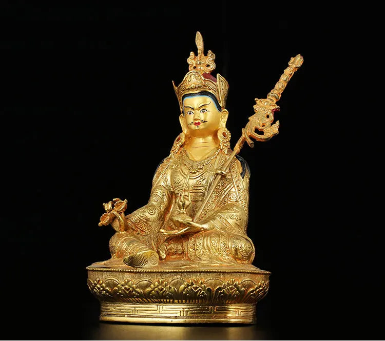 TOP GOOD # 8 inch HOME Money Drawing efficacious Talisman Buddhism gold Yellow Jambhala Zambala gold Buddha brass statue