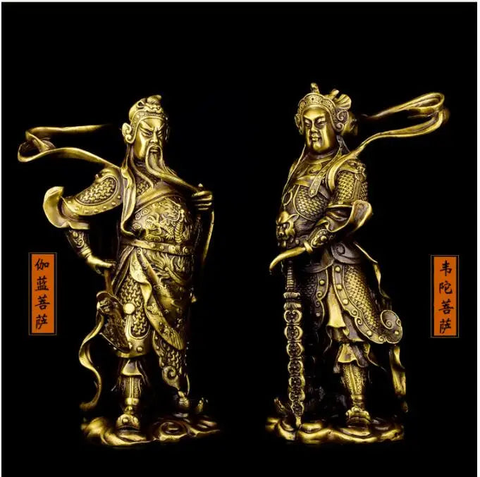TOP GOOD A pair CAI SHEN -Bring in wealth GOOD LUCK HOME office TOP Money Drawing  Mascot # Mammon FENG SHUI Brass statue