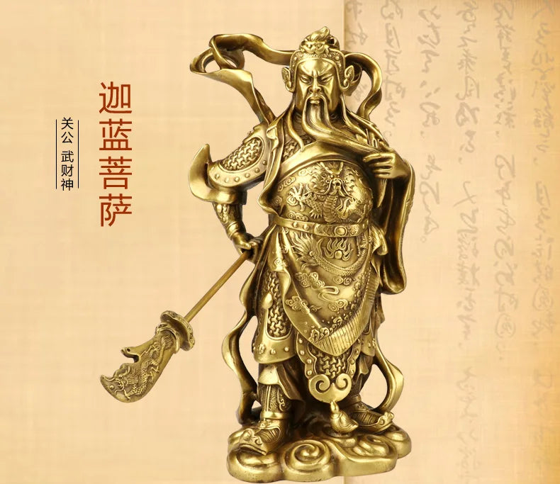 TOP GOOD A pair CAI SHEN -Bring in wealth GOOD LUCK HOME office TOP Money Drawing  Mascot # Mammon FENG SHUI Brass statue