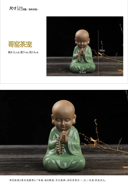 TOP GOOD ART WORK # OFFICE home Zen Buddhism Little Monk CHINA ROYAL Ge Yao RU YAO ware porcelain pottery ART