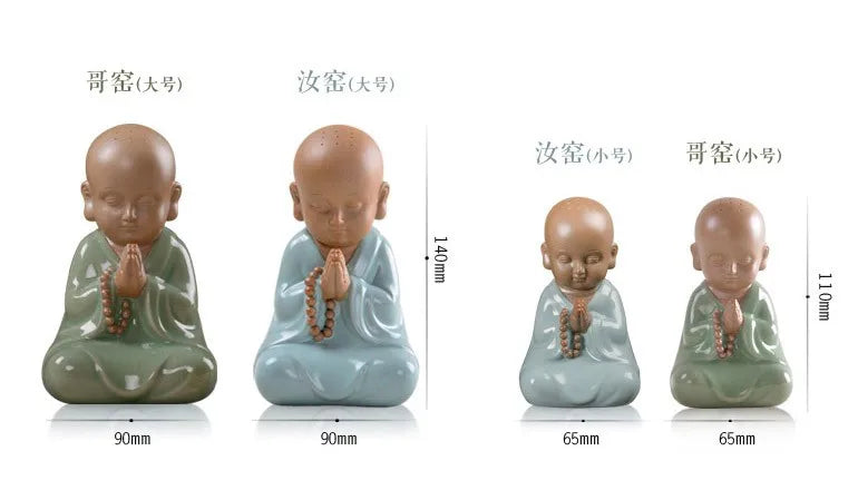 TOP GOOD ART WORK # OFFICE home Zen Buddhism Little Monk CHINA ROYAL Ge Yao RU YAO ware porcelain pottery ART