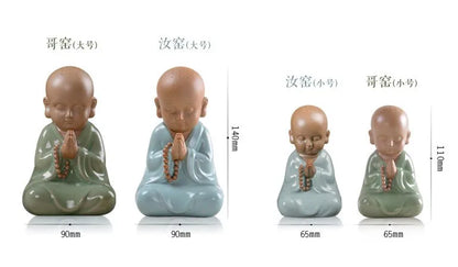TOP GOOD ART WORK # OFFICE home Zen Buddhism Little Monk CHINA ROYAL Ge Yao RU YAO ware porcelain pottery ART