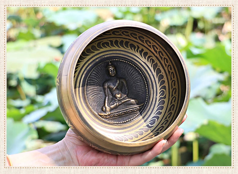 TOP GOOD  Buddhist articles # Practice of Tantric ritual # Tibetan Nepal brass Buddha statue practice Buddhism sound bowl