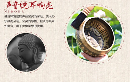 TOP GOOD  Buddhist articles # Practice of Tantric ritual # Tibetan Nepal brass Buddha statue practice Buddhism sound bowl