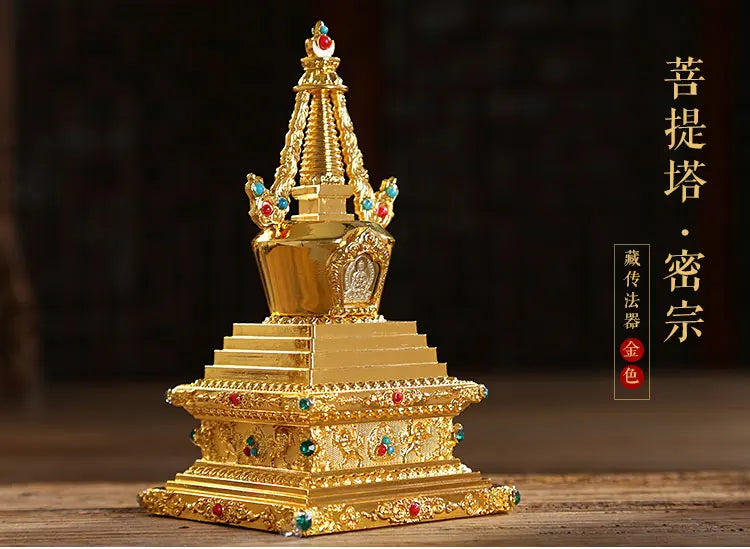 TOP GOOD Buddhist articles-efficacious HOME family Protection Talisman- 8 auspicious GOLD holder Holy water cup