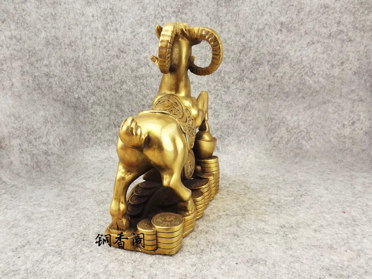 TOP GOOD Efficacious HOME family SHOP Talisman- TOP COOL animal wolf FENG SHUI Figurine wealth sheep FU RUYI statue