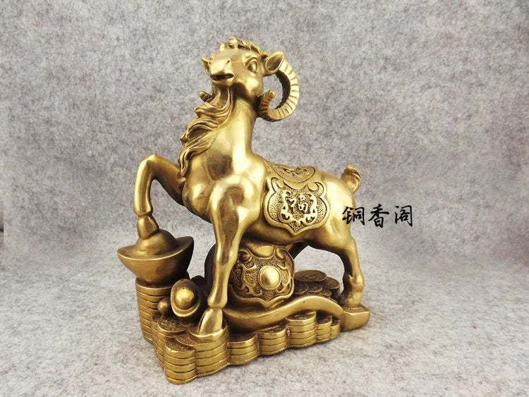 TOP GOOD Efficacious HOME family SHOP Talisman- TOP COOL animal wolf FENG SHUI Figurine wealth sheep FU RUYI statue