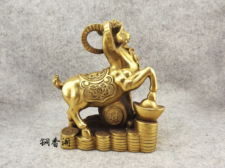 TOP GOOD Efficacious HOME family SHOP Talisman- TOP COOL animal wolf FENG SHUI Figurine wealth sheep FU RUYI statue