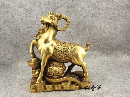 TOP GOOD Efficacious HOME family SHOP Talisman- TOP COOL animal wolf FENG SHUI Figurine wealth sheep FU RUYI statue