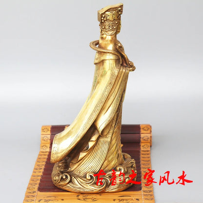 TOP GOOD  Family efficacious protective-Talisman Bless peace Mazu Goddess Matsu Collection copper statue Decoration