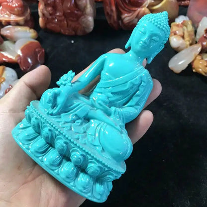 TOP GOOD  HOME family TOP efficacious Protection # Asia Tibetan Buddhism the Medicine Buddha Turquoise statue