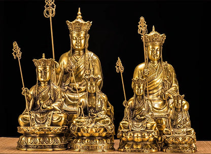 TOP GOOD Jiuhua Ksitigarbha Bodhisattva Buddha figure - Buddhist HOME family   Protection copper Sculpture statue  25CM