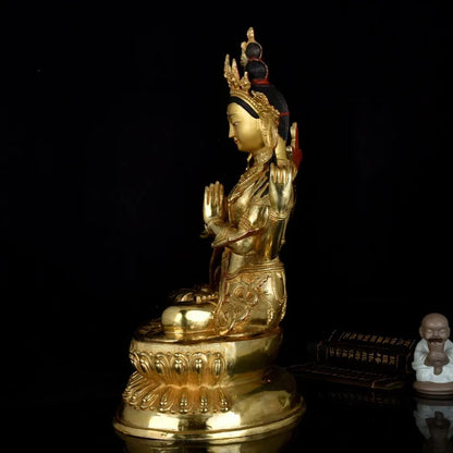 TOP GOOD LARGE Buddha # HOME Talisman   Protection # Tibetan Buddhism the Buddha Four-armed Avalokitesvara Bidhisattva  49 CM