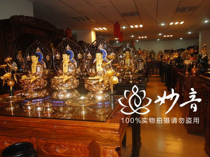 TOP GOOD OFFICE HOME Health  Protection figure of Buddha# Buddhism Consecrate the Buddha 24K gilding brass statue 65 CM