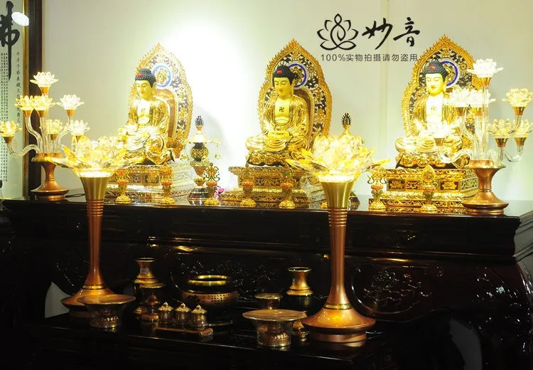 TOP GOOD OFFICE HOME Health  Protection figure of Buddha# Buddhism Consecrate the Buddha 24K gilding brass statue 65 CM