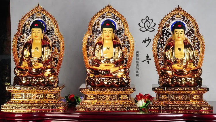 TOP GOOD OFFICE HOME Health  Protection figure of Buddha# Buddhism Consecrate the Buddha 24K gilding brass statue 65 CM