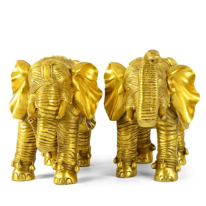 TOP GOOD OFFICE HOME Protection auspicious Talisman Money Drawing Thailand Elephant bronze statue-33 CM LONG