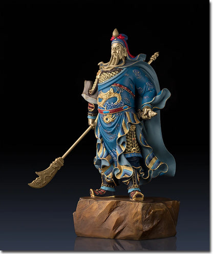TOP GOOD Talisman Money Drawing Martial god of wealth guan gong Guandi bronze Hand engraving art sculpture 50CM