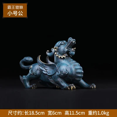 TOP GOOD bless family home Safety Shop business wealth efficacious Mascot FENG SHUI brass lightning MALE PI XIU statue