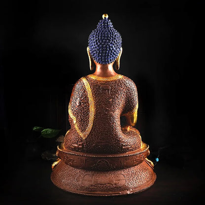 TOP GOOD buddha statue  wholesale # 44 CM # Tibetan Buddhism Shakyamuni Buddha Gold-plated brass statue # HOME Talisman
