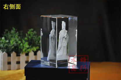 TOP GOOD efficacious Talisman House Protection Mazu Goddess Matsu 3D crystal statue Decoration Collection BEST gift