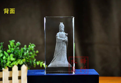 TOP GOOD efficacious Talisman House Protection Mazu Goddess Matsu 3D crystal statue Decoration Collection BEST gift