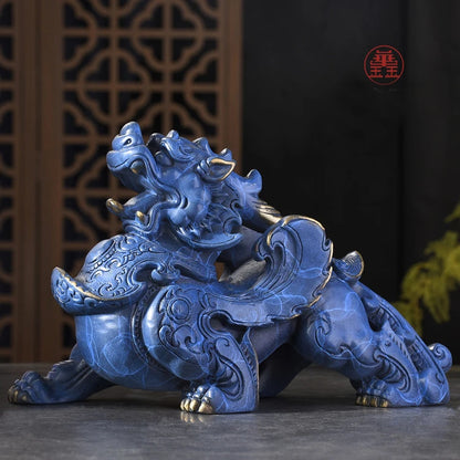 TOP GOOD family home Shop thriving business money Exorcise evil spirits GOOD LUCK FENG SHUI brass dragon PI XIU Ornament