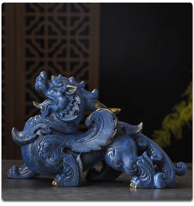 TOP GOOD family home Shop thriving business money Exorcise evil spirits GOOD LUCK FENG SHUI brass dragon PI XIU Ornament