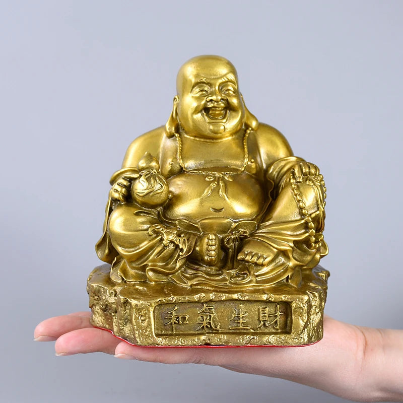 TOP GOOD family home Shop thriving business money GOOD LUCK  Maitreya God of wealth Buddha FENG SHUI Copper statue