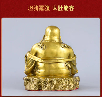 TOP GOOD family home Shop thriving business money GOOD LUCK  Maitreya God of wealth Buddha FENG SHUI Copper statue