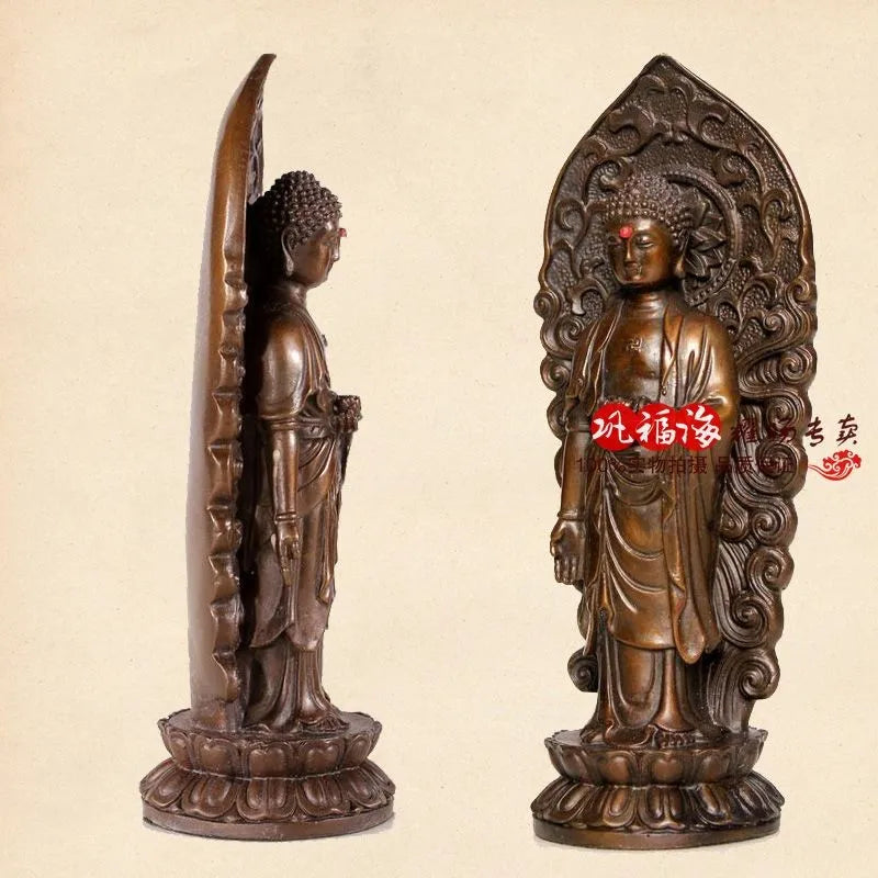 TOP GOOD  home LIVING ROOM protective- Mascot the Buddhist Amitabha bronze statue sculpture Decoration