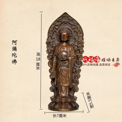 TOP GOOD  home LIVING ROOM protective- Mascot the Buddhist Amitabha bronze statue sculpture Decoration