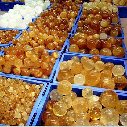 TOP GOOD home  Protection Money Drawing GOOD LUCK # FENG SHUI occidental topaz Crystal 7 star magic array ball statue