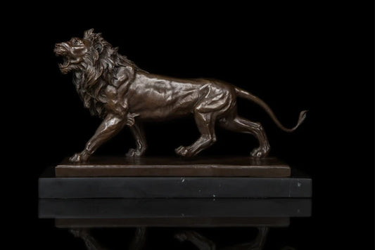 TOP GOOD  -office home LIVING ROOM TOP COOL Decoration-Wild animal Lion ART FENG SHUI bronze statue sculpture