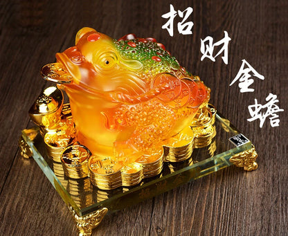 TOP Office Business Bring in wealth and treasure Money Drawing  Talisman Fortune JIN CHAN FENG SHUI crystal statue