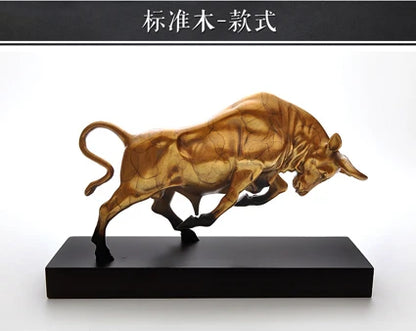 TOP - Unique -Finance stock market Money drawing Wall Street Charging Bull Brass statue # office auspicious efficacious Talisman