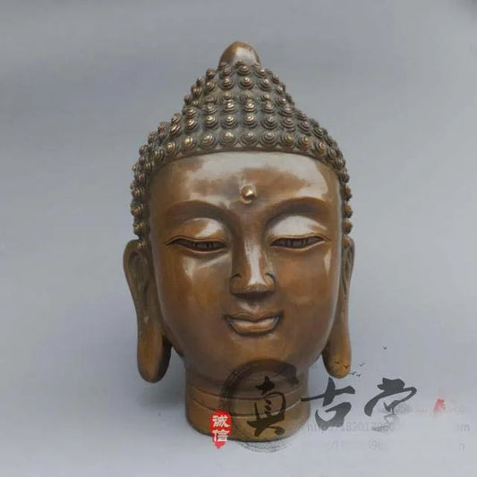 TOP collection # Home OFFICE Buddhism art -old Vintage CHINA bronze figure of Buddha sculpture CHAN Buddha statue