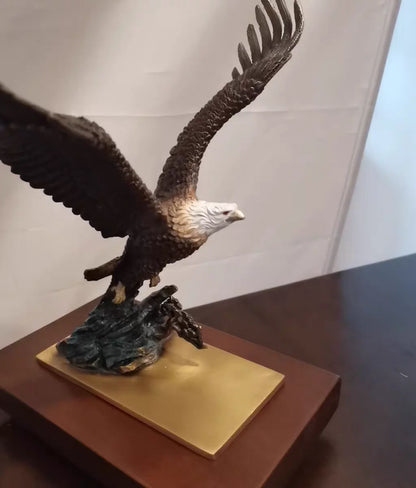 TOP grade Auspicious Good Omens Wealth Good luck American Eagle Arabian Eagle HOME SHOP BAR CLUB decoration bronze Sculpture