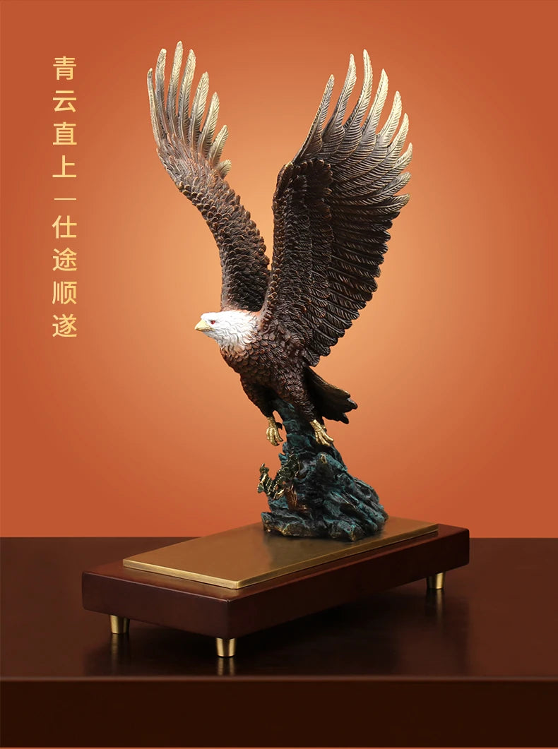 TOP grade Auspicious Good Omens Wealth Good luck American Eagle Arabian Eagle HOME SHOP BAR CLUB decoration bronze Sculpture