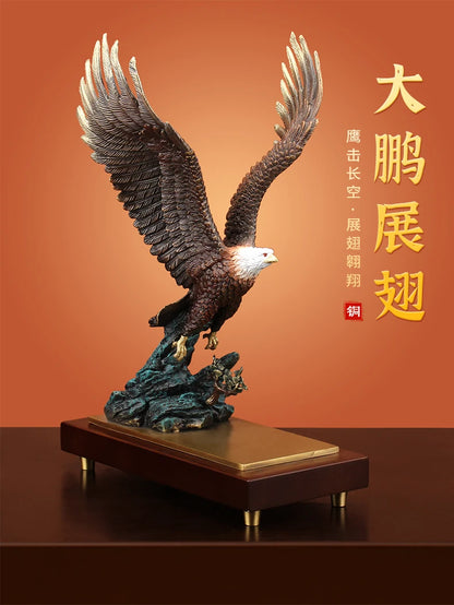 TOP grade Auspicious Good Omens Wealth Good luck American Eagle Arabian Eagle HOME SHOP BAR CLUB decoration bronze Sculpture