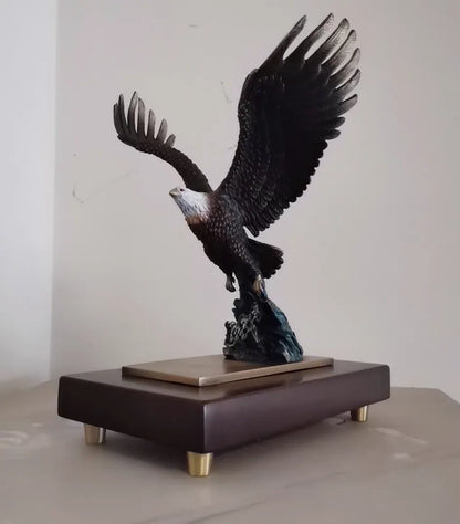 TOP grade Auspicious Good Omens Wealth Good luck American Eagle Arabian Eagle HOME SHOP BAR CLUB decoration bronze Sculpture