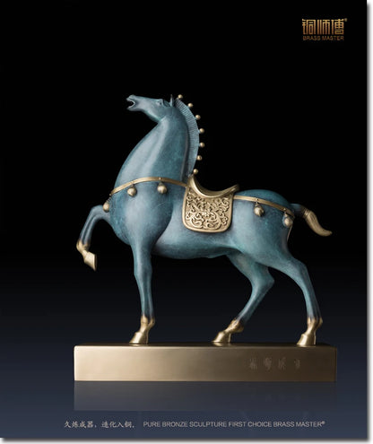 TOP grade Good luck Royal Wealth Fortune horse mascot HOME OFFICE company decoration bring wealth money bronze Sculpture